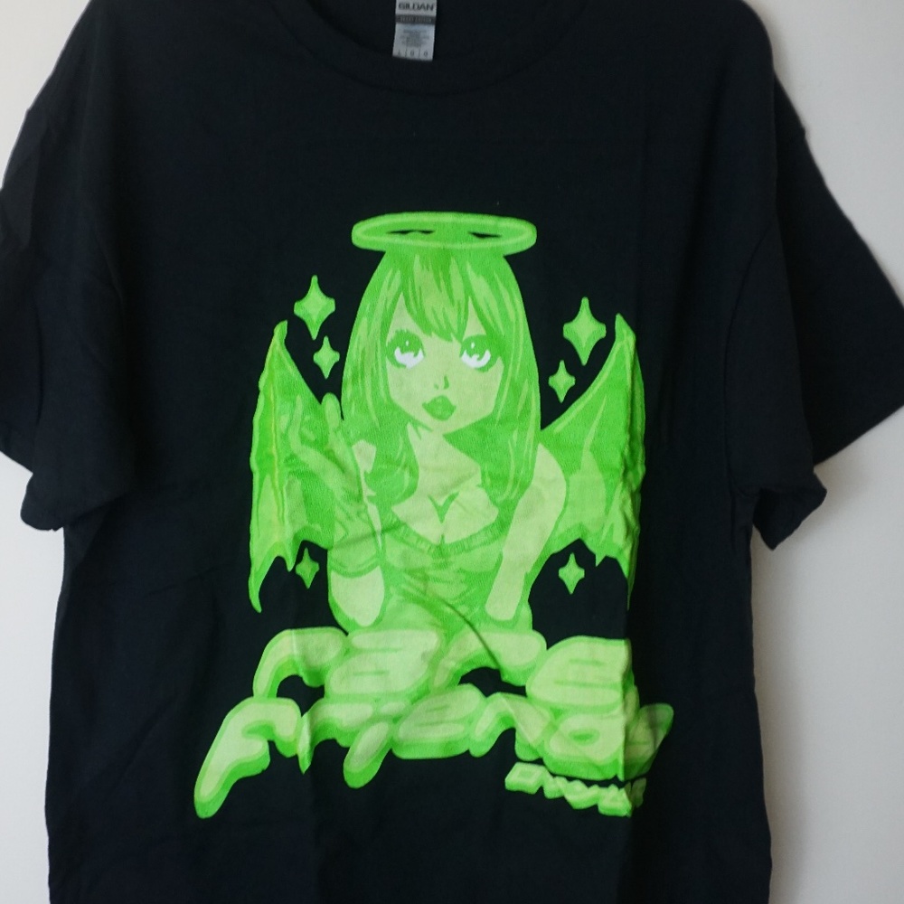 RAREFRIENDS LA "ANGELIC" T-SHIRT SLIME GREEN Unisex Large NWOTags